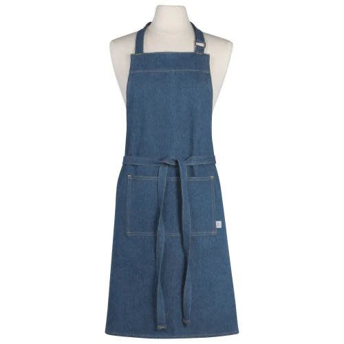Denim Kitchen Apron with Pockets