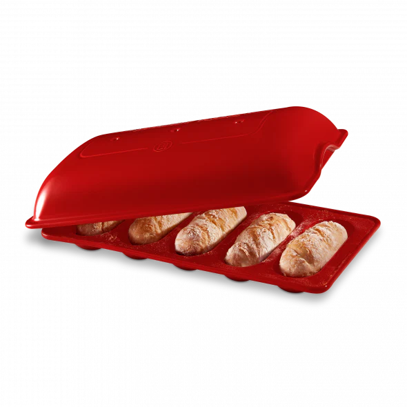 Ceramic Baguette Baking Dish with Lid – 39 × 23 cm