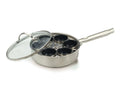 Stainless Steel Egg Poacher Pan - 6egg