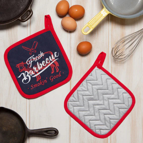 BBQ Oven Mitt & Pot Holder Set
